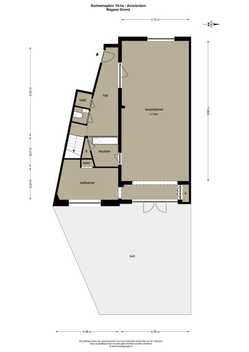 Surinameplein 10 H, Amsterdam plattegrond-