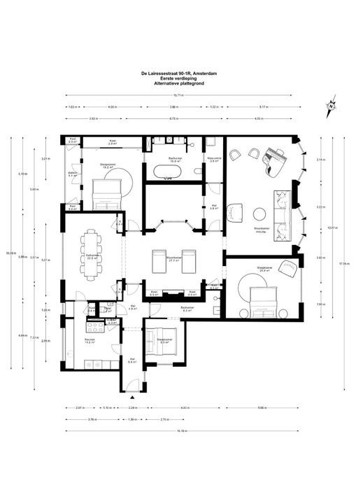 De Lairessestraat 90 1R, Amsterdam plattegrond-