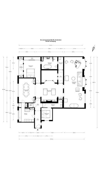 De Lairessestraat 90 1R, Amsterdam plattegrond-