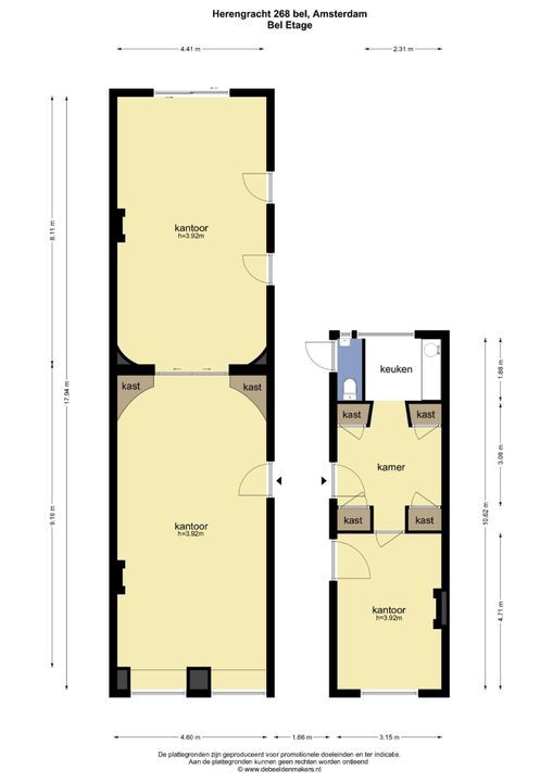 Herengracht 268 O, Amsterdam plattegrond-