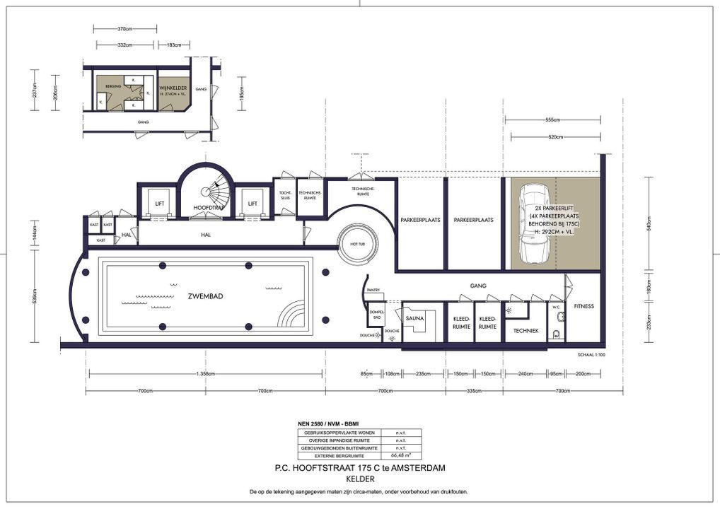 Pieter Cornelisz. Hooftstraat 175 C, Amsterdam plattegrond-