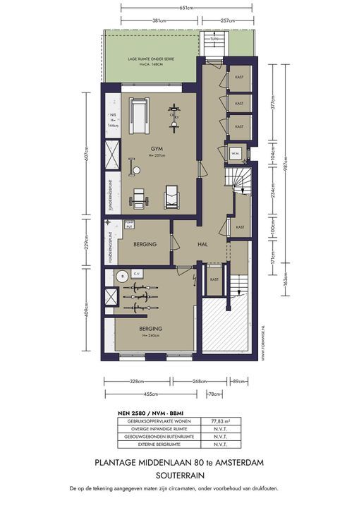 Plantage Middenlaan 80, Amsterdam plattegrond-