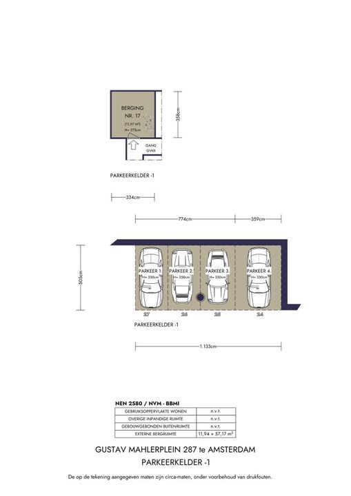 Gustav Mahlerplein 287, Amsterdam plattegrond-