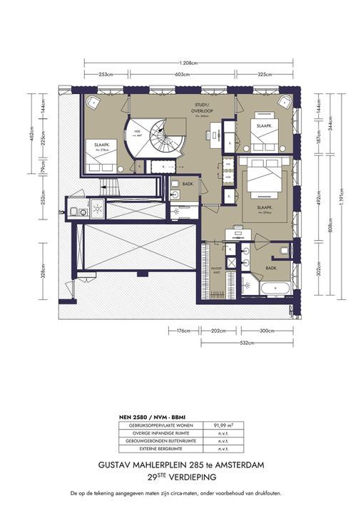 Gustav Mahlerplein 285, Amsterdam plattegrond-