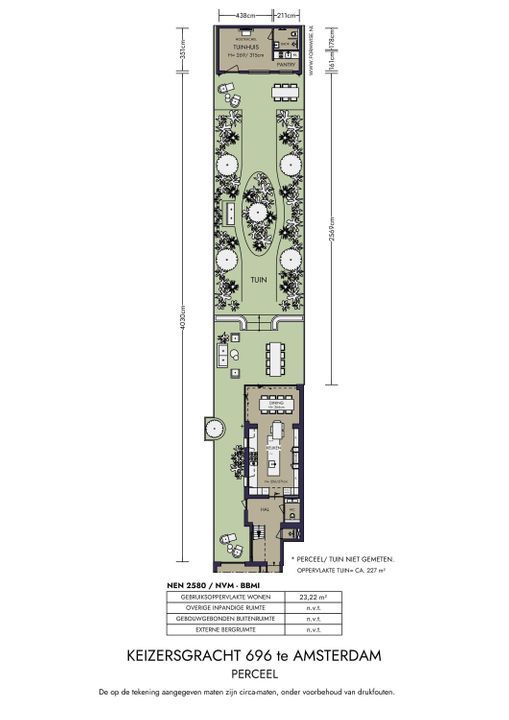 Keizersgracht 696, Amsterdam plattegrond-