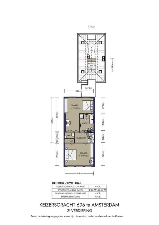 Keizersgracht 696, Amsterdam plattegrond-