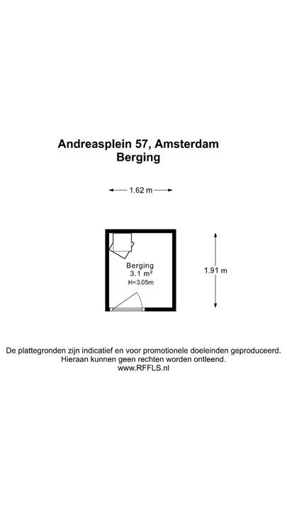 Andreasplein 57, Amsterdam plattegrond-