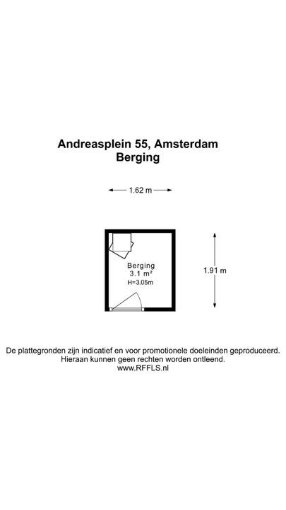 Andreasplein 55, Amsterdam plattegrond-