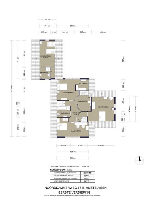 Noorddammerweg 68 B, Amstelveen plattegrond-