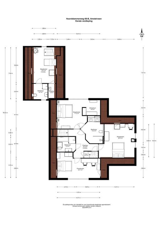 Noorddammerweg 68 B, Amstelveen plattegrond-