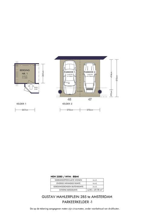 Gustav Mahlerplein 285, Amsterdam plattegrond-