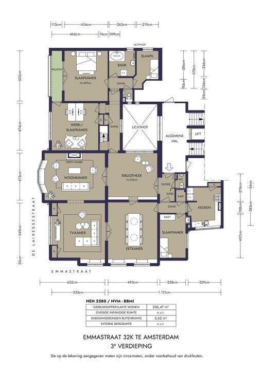 Emmastraat 32 K, Amsterdam plattegrond-