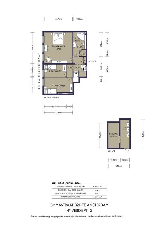 Emmastraat 32 K, Amsterdam plattegrond-