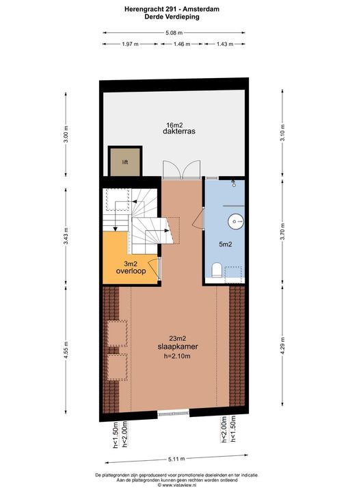 Herengracht 291, Amsterdam plattegrond-
