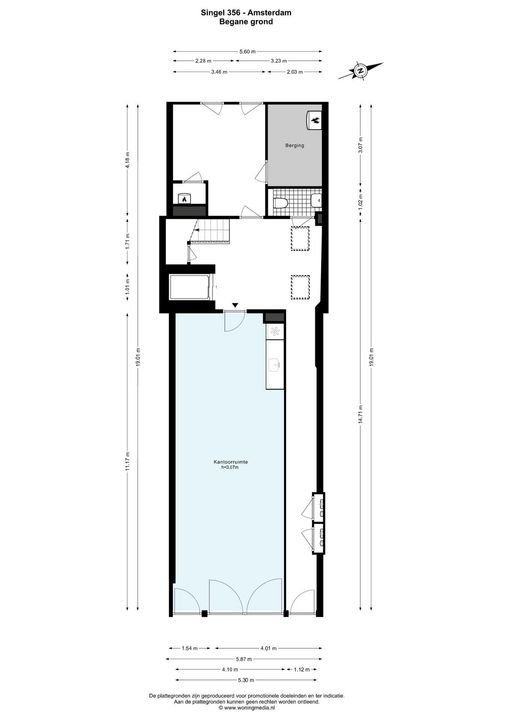 Singel 356 A, Amsterdam plattegrond-