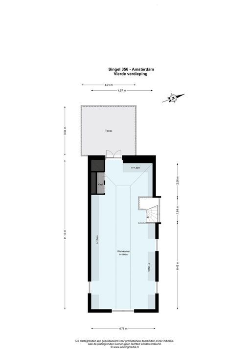 Singel 356 C, Amsterdam plattegrond-