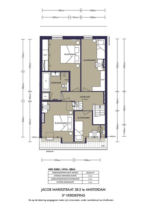 Jacob Marisstraat 38 2, Amsterdam plattegrond-