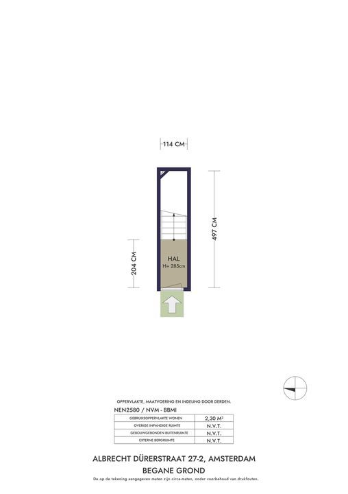 Albrecht Dürerstraat 27 2, Amsterdam plattegrond-