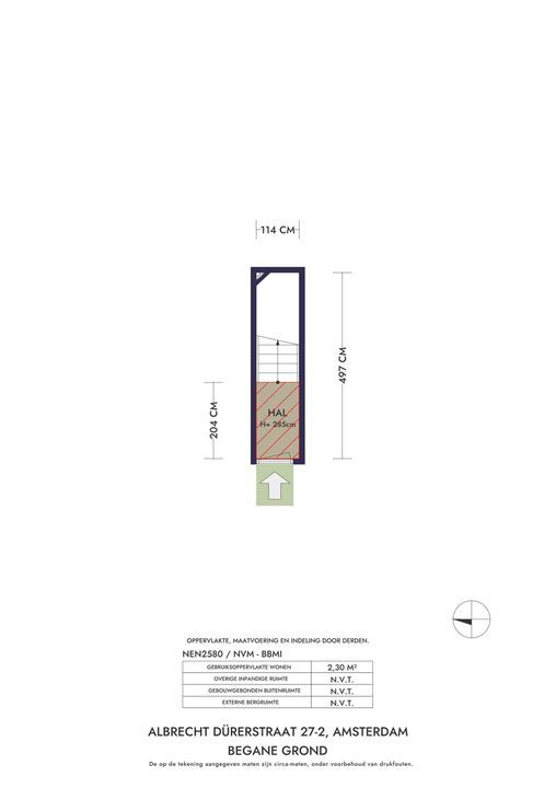 Albrecht Dürerstraat 27 2, Amsterdam plattegrond-