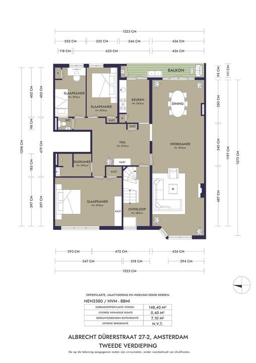 Albrecht Dürerstraat 27 2, Amsterdam plattegrond-