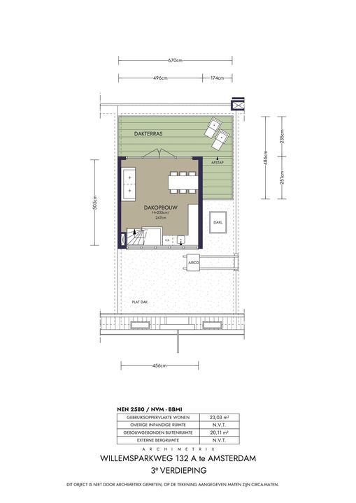 Willemsparkweg 132 A, Amsterdam plattegrond-