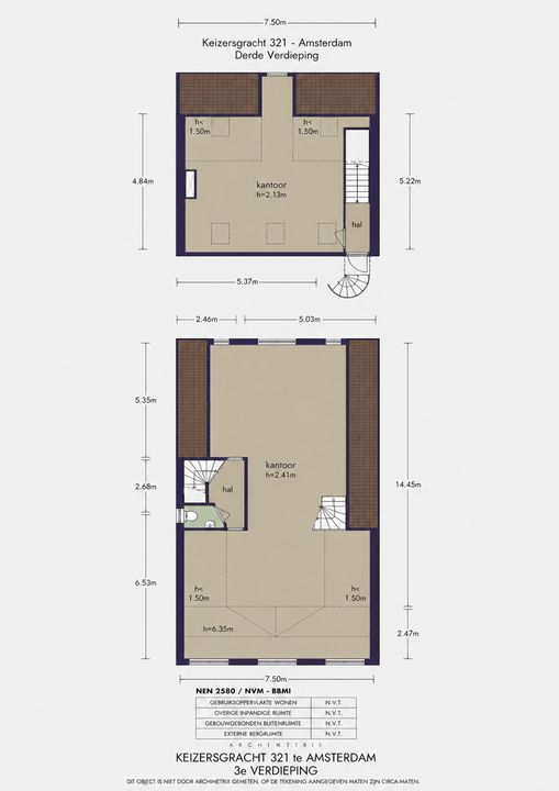 Keizersgracht 321, Amsterdam plattegrond-