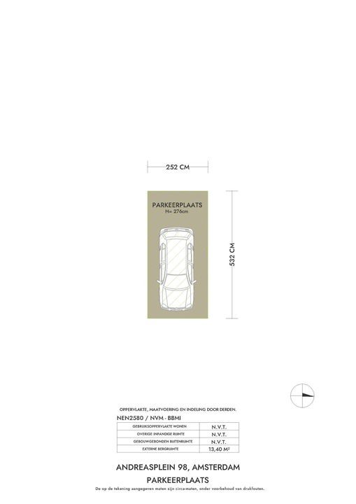 Andreasplein 98, Amsterdam plattegrond-