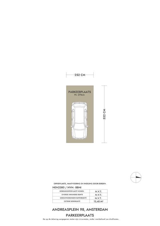 Andreasplein 98, Amsterdam plattegrond-