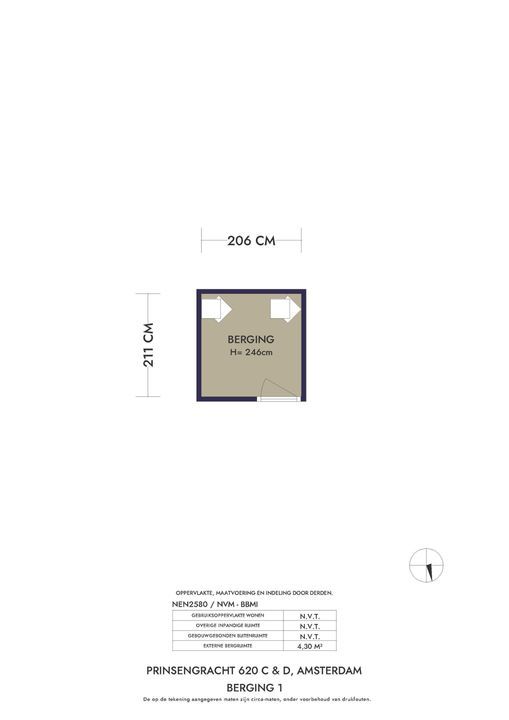 Prinsengracht 620 C, Amsterdam plattegrond-