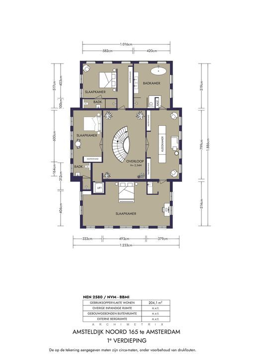 Amsteldijk Noord 165, Amstelveen plattegrond-
