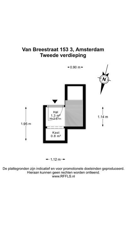 Van Breestraat 153 3, Amsterdam plattegrond-