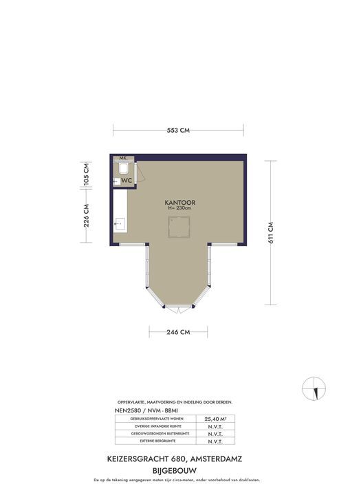 Keizersgracht 680, Amsterdam plattegrond-