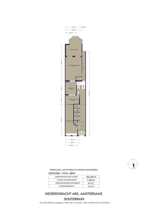 Keizersgracht 680, Amsterdam plattegrond-