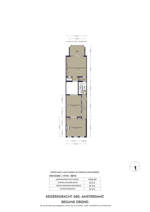 Keizersgracht 680, Amsterdam plattegrond-