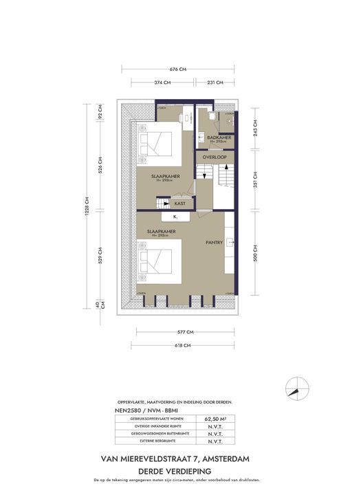 Van Miereveldstraat 7, Amsterdam plattegrond-