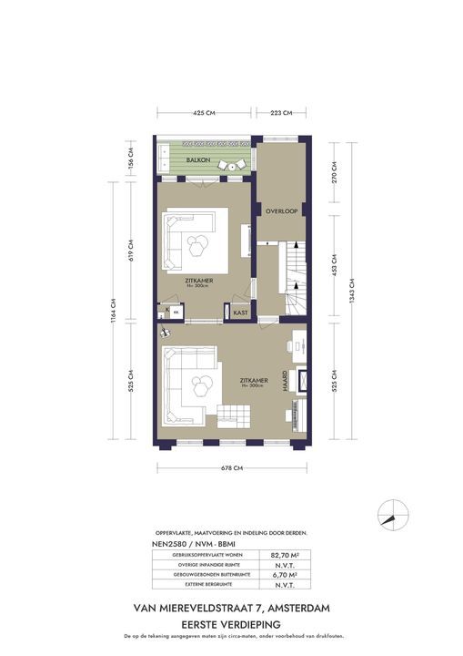 Van Miereveldstraat 7, Amsterdam plattegrond-