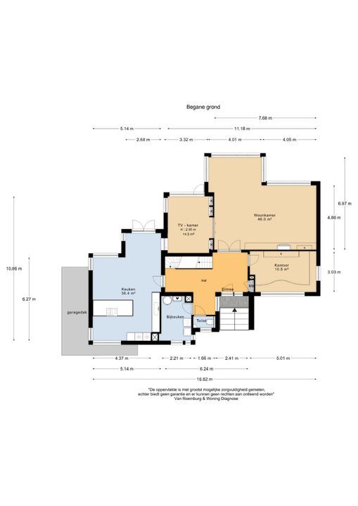 Kleine Sparrenlaan 1, Bennebroek plattegrond-