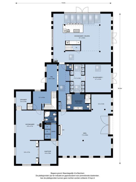 Maandagsdijk 4, Barchem plattegrond-