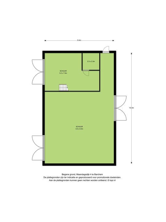 Maandagsdijk 4, Barchem plattegrond-