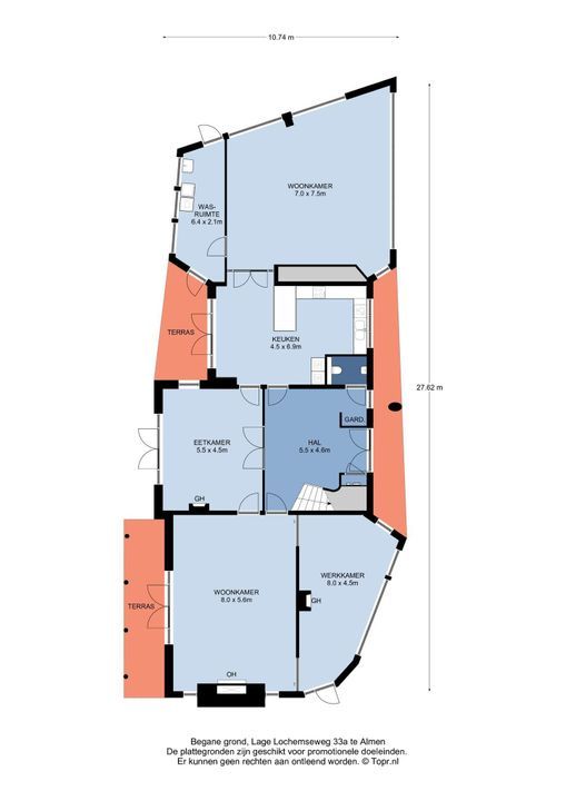Lage Lochemseweg 33 a, Almen plattegrond-