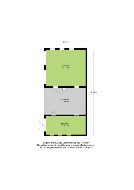Lage Lochemseweg 33 a, Almen plattegrond-