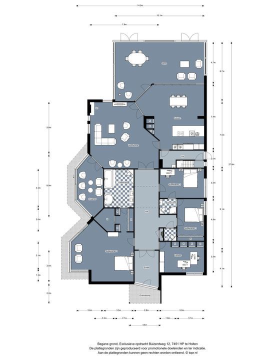 Buizerdweg 12, Holten plattegrond-