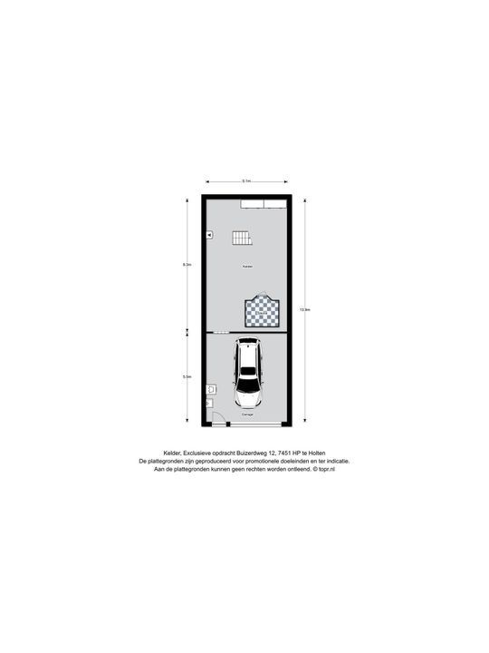 Buizerdweg 12, Holten plattegrond-
