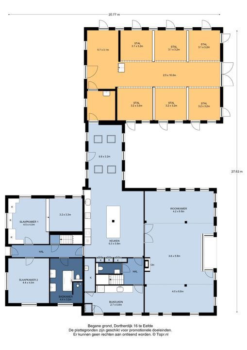 Dortherdijk 16, Eefde plattegrond-