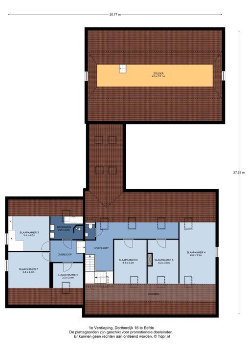 Dortherdijk 16, Eefde plattegrond-