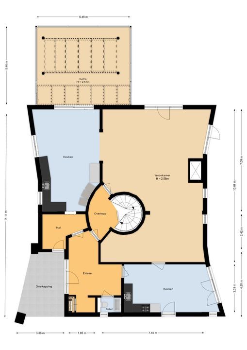 Weg over de Plaats 4, Doornspijk plattegrond-