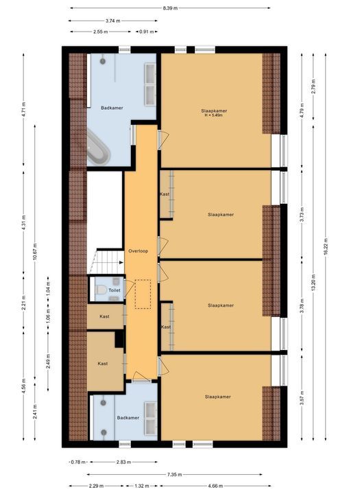 Wallenbeekweg 22, Enschede plattegrond-