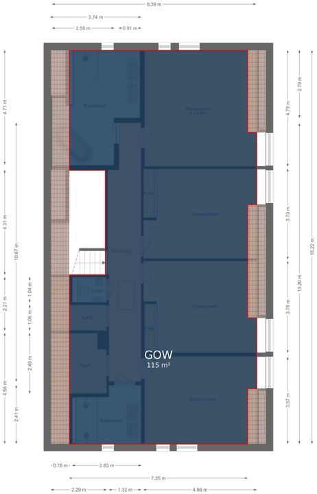 Wallenbeekweg 22, Enschede plattegrond-