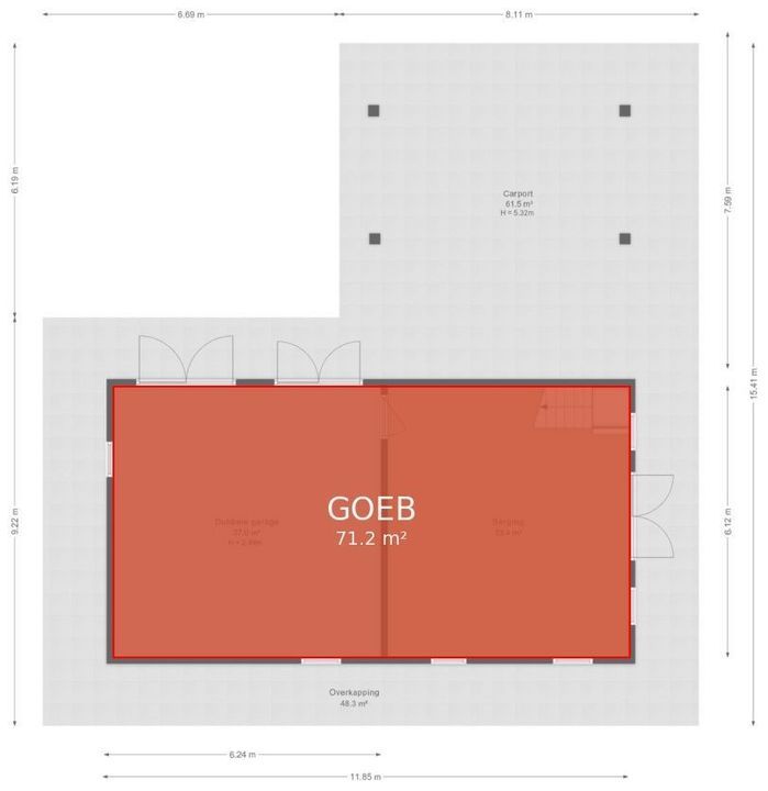 Drienermarkeweg 25, Enschede plattegrond-