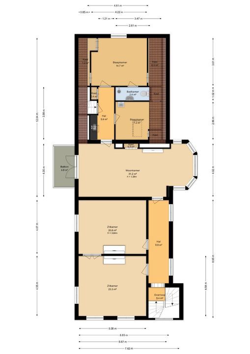 Jan Dommer van Poldersveldtweg 4, Ubbergen plattegrond-